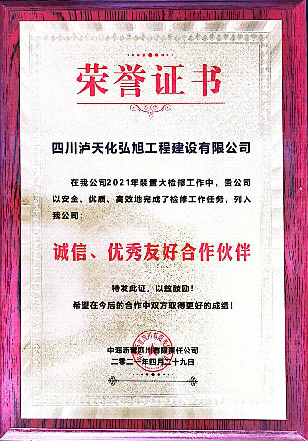 誠信、優(yōu)秀友好合作伙伴(圖1)